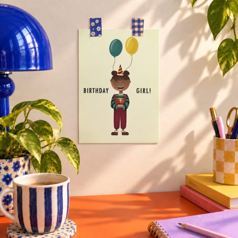 Birthday Girl Taartje en Ballonnen (1 - 15) - Afbeelding 2