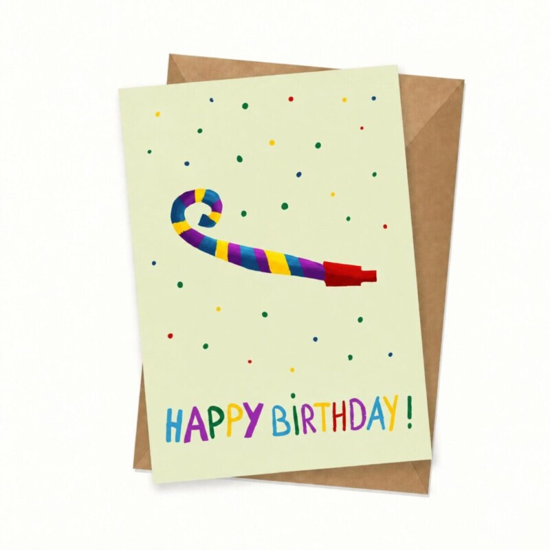 Happy Birthday – feesttoeter en confetti